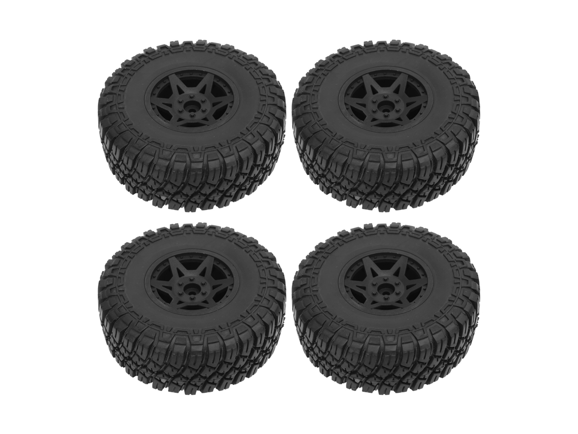 Mali 4 Pneus de Caminhão Rc Short Course com Aro 120mm Borracha Aro Plástico Hexagonal para Slash 4x4 2wd 1/10