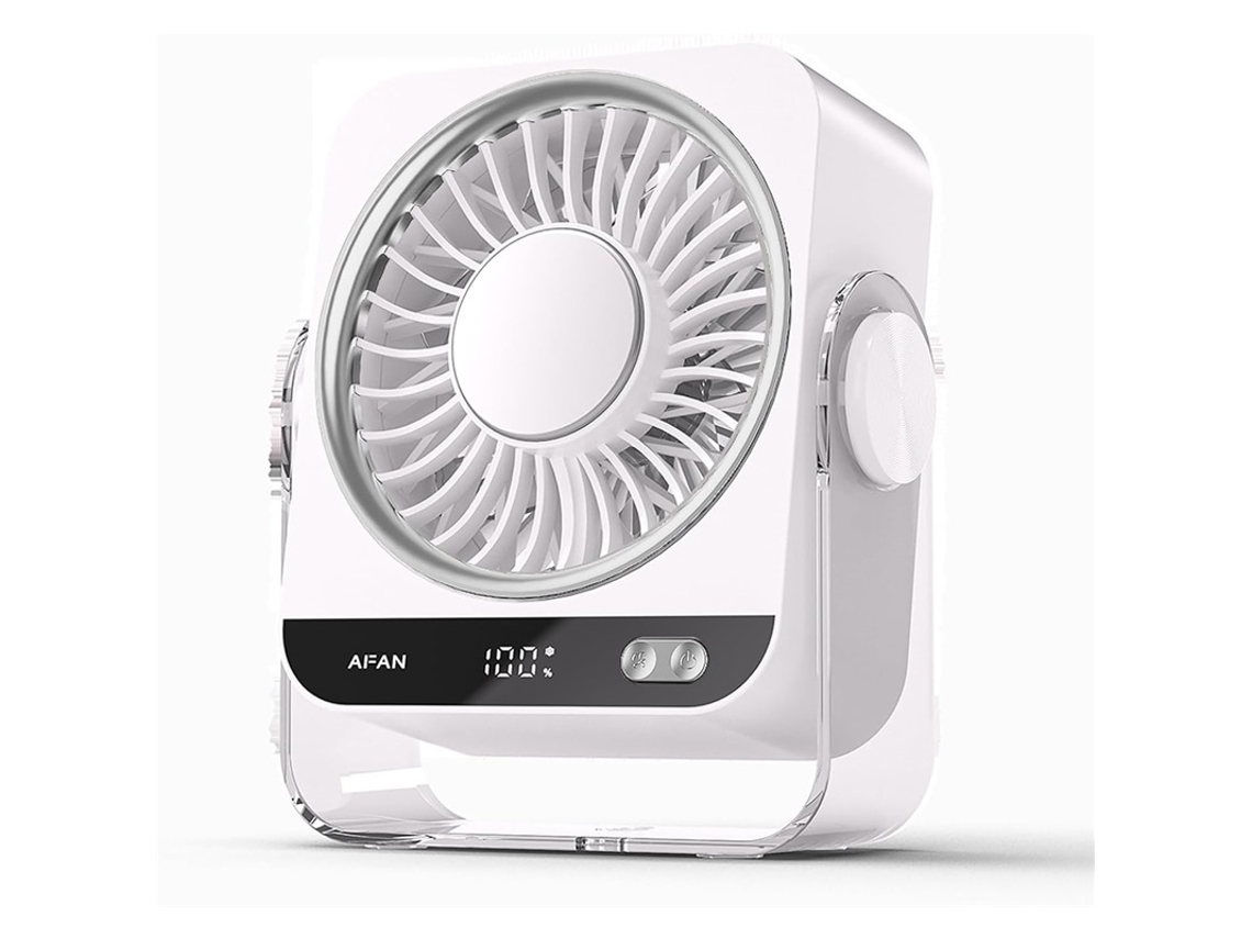 Ventilador de Mesa VOLTEDGE Usb 3600mah, 5 Velocidades, Inclinação 180°