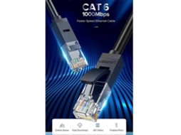Lurelia Cabo Ethernet Cat 6 Rj45 1000 Mbps 250 Mhz 10m, Para Rede Lan