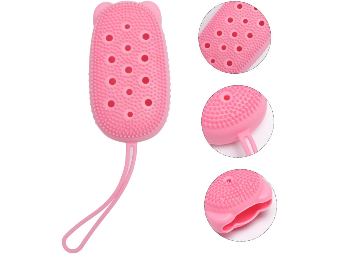 Escova De Banho Automática Silicone Com Armazenamento, Escova Corporal Portátil Ideal Para Uso Doméstico, Em Banheiros E