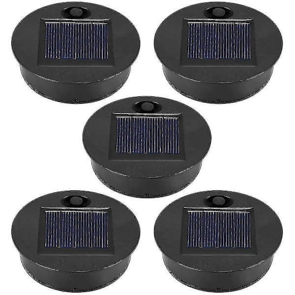 Kit com 5 Unidades de Lâmpadas Solares de Reposição com 7 Leds Brancos Quentes, com Acendimento e Desligamento Automático AQUAFORGE