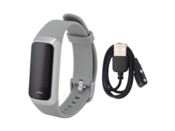 Pulseira Inteligente Silicone Com Tela Touchscreen Hd Monitoramento De Sono E Temperatura Modos Esportivos À Prova D'água Prata