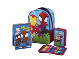 Mochila 3d E Estojo Escolar Spiderman Conjunto De Três Peças