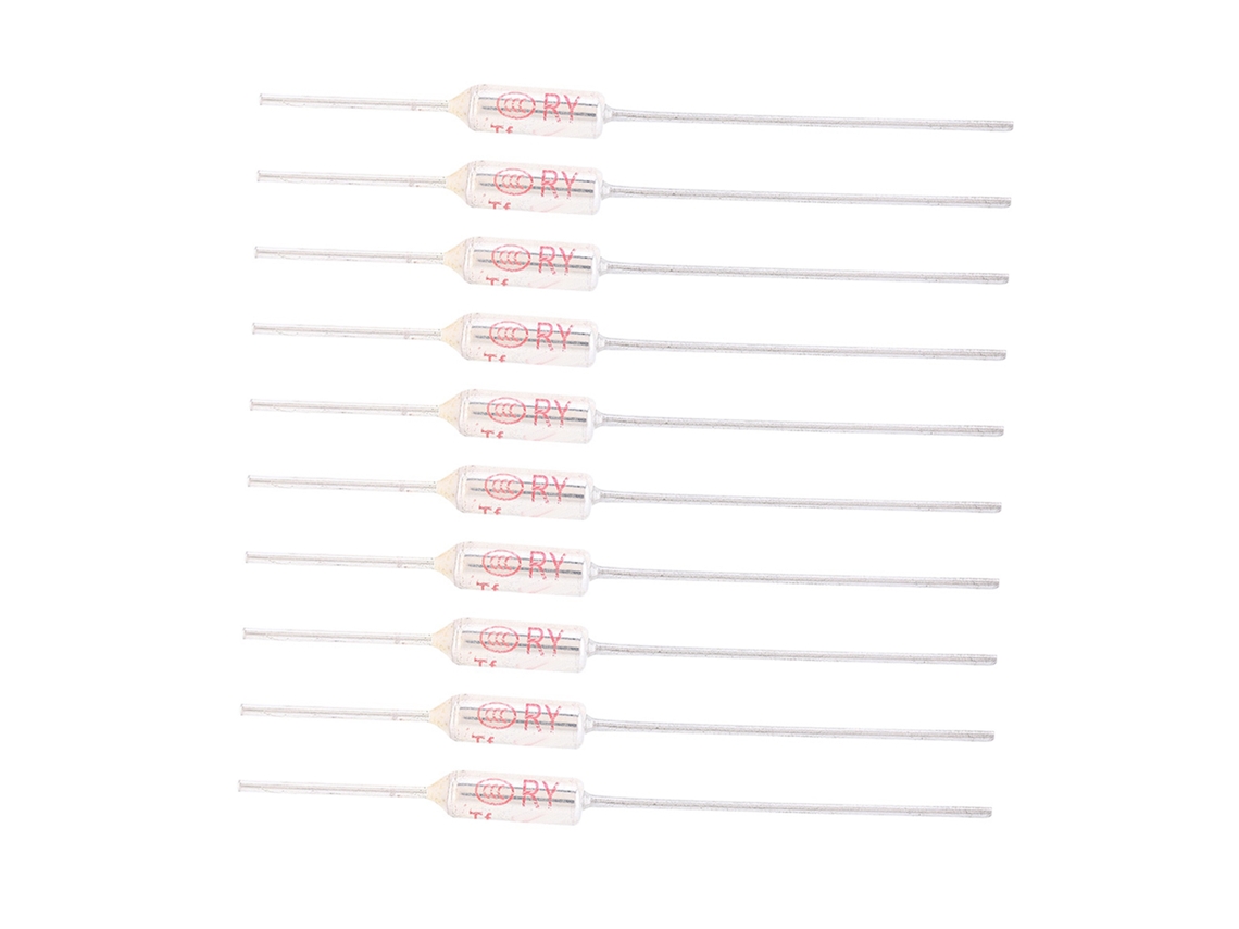 10 Peças De Fusível Térmico De Metal 250 Vca 10 A Fusível De Temperatura Tf 72 250 ℃ 72 ℃ Slowmoose