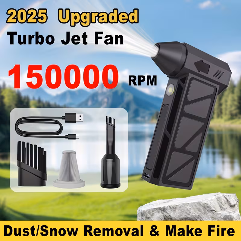 Ventilador Potente Para Remoção De Poeira Do Carro Ventilador Turbo Portátil Multifuncional De Alta Velocidade Para Acampamento Stelasplen