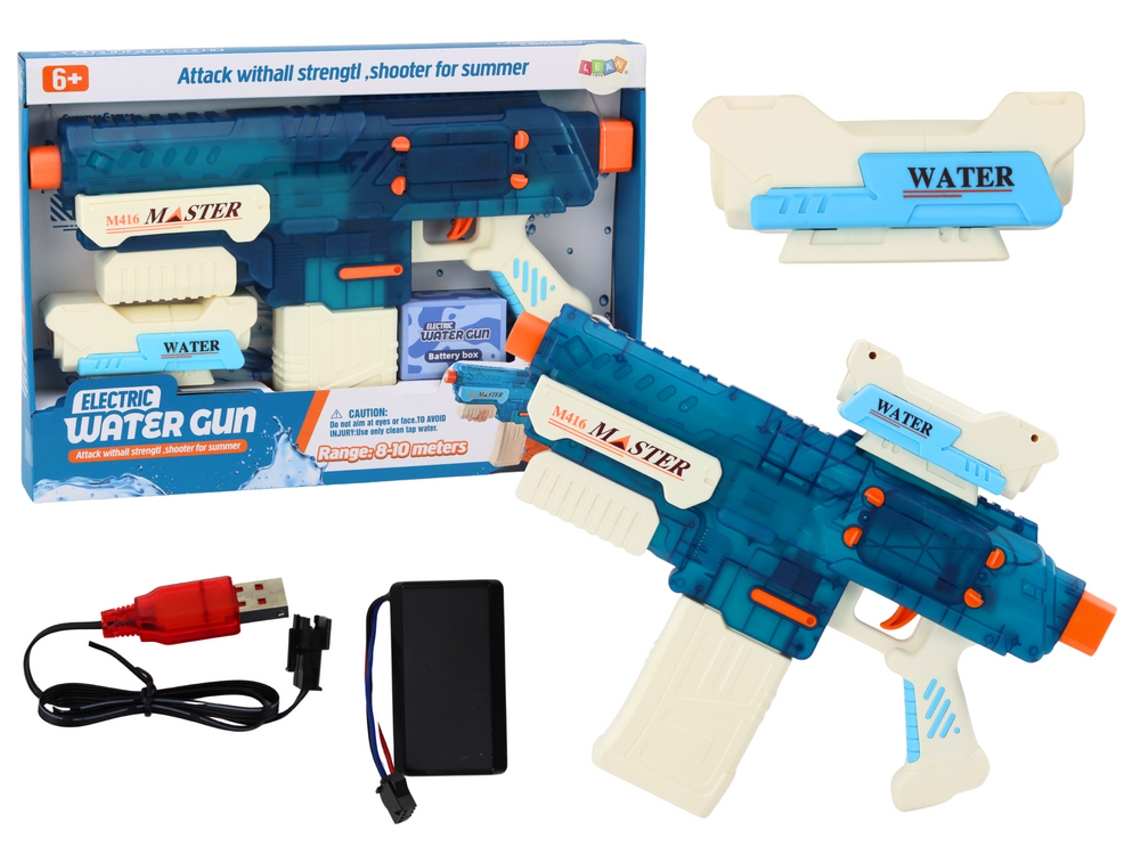 Pistola De Água Recarregável M416 500ml Alcance 8 10m B.active