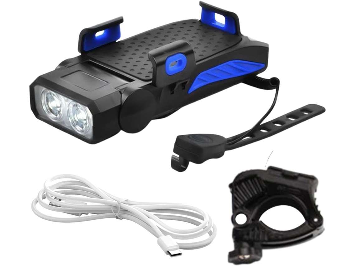 Luzes E Buzinas Para Bicicleta De Estrada - Iluminação Com Suporte