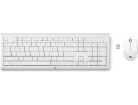 Teclado + Rato HP C2710 Combo (Wireless - 1600 dpi - Ótico - Teclado Numérico) — Sem Fios