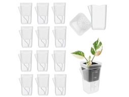 Conjunto de 12 Vasos para Sementes com Etiqueta Plantas, Bandejas Transparentes em Abs Propagação Rápida e Viveiro Pequeno Porte. AQUAFORGE