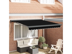 Vidaxl Toldo Retrátil Preto 300 X 250 X 165 Cm Tecido E Metal