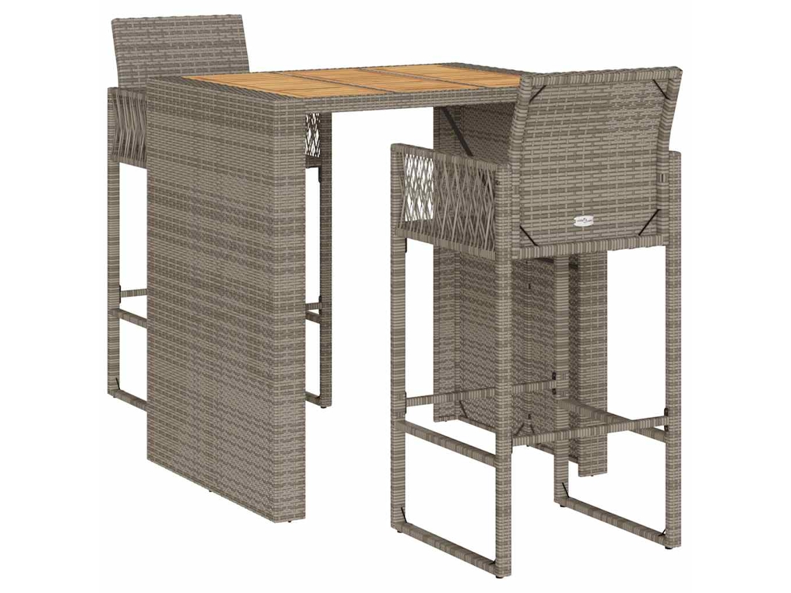 Garden Bar Set, Garden Bar Sets Vidaxl Cinzeto Rattan / Vime (105 Cm)
