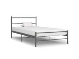 Vidaxl Estrutura De Cama 100x200 Cm Metal Cinzento