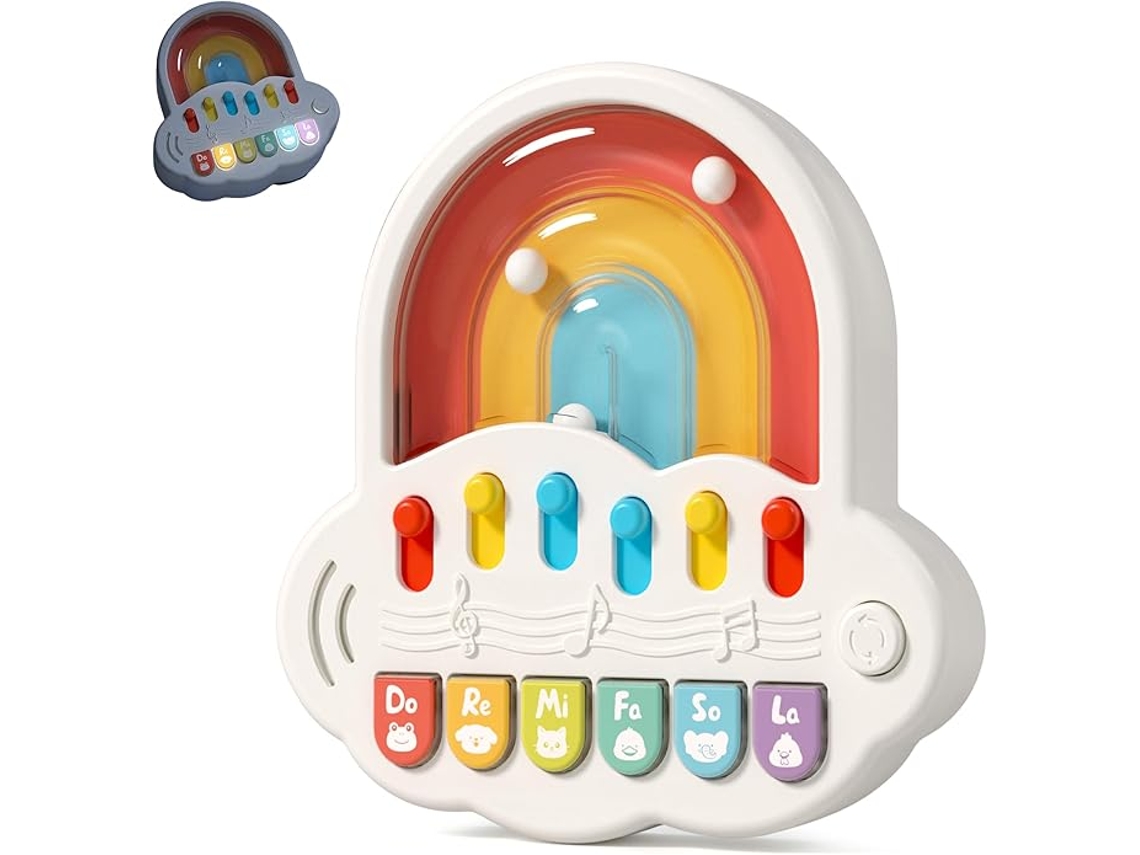 Piano De Brinquedo Para Bebés, Teclado Musical Iluminado Para Crianças Dos 6 Aos 12 Meses. Brinquedo Sensorial Panoona