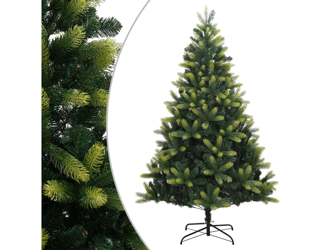 Artificial Hinged Christmas Tree, Artificial Hinged Christmas Trees Vidaxl Verde Pvc (180 Cm)