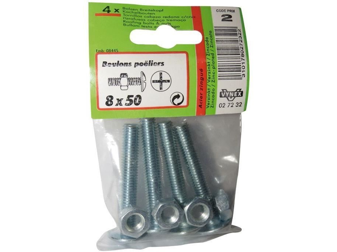 Parafuso Do Fogão Aço Zincado 8x50 Mm Vynex