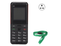 Mali telefone Celular M3 1.44 Polegadas com Botões Grandes Dual Sim 2g Desbloqueado para Idosos Uk Plug Preto