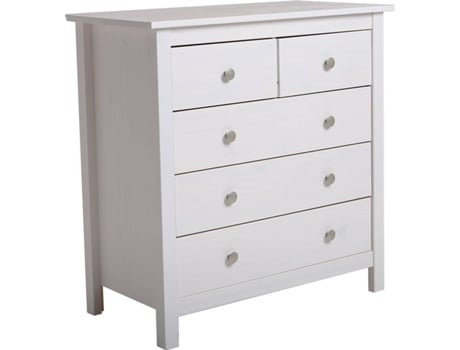 Cómoda  Betty  (Branco - Pinho Maciço - 79x40x80 cm)