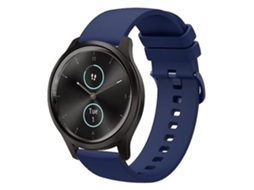 Pulseira De Relógio Lurelia Para Garmin Vivomove Style 20 Mm Silicone Azul Marinho