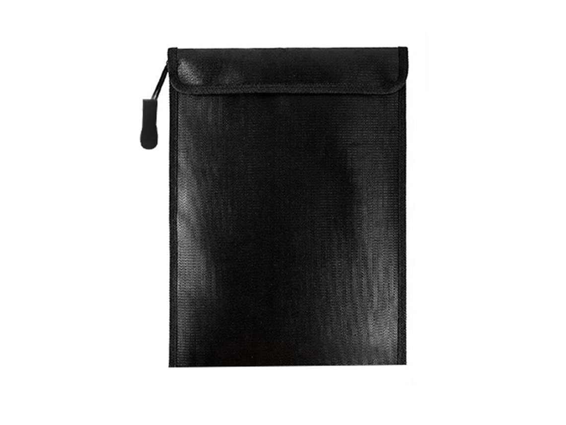 Conjunto de 3 Sacos Impermeáveis e Resistentes ao Fogo para Dinheiro e Documentos, 28x38cm, Prateados, com Zíper