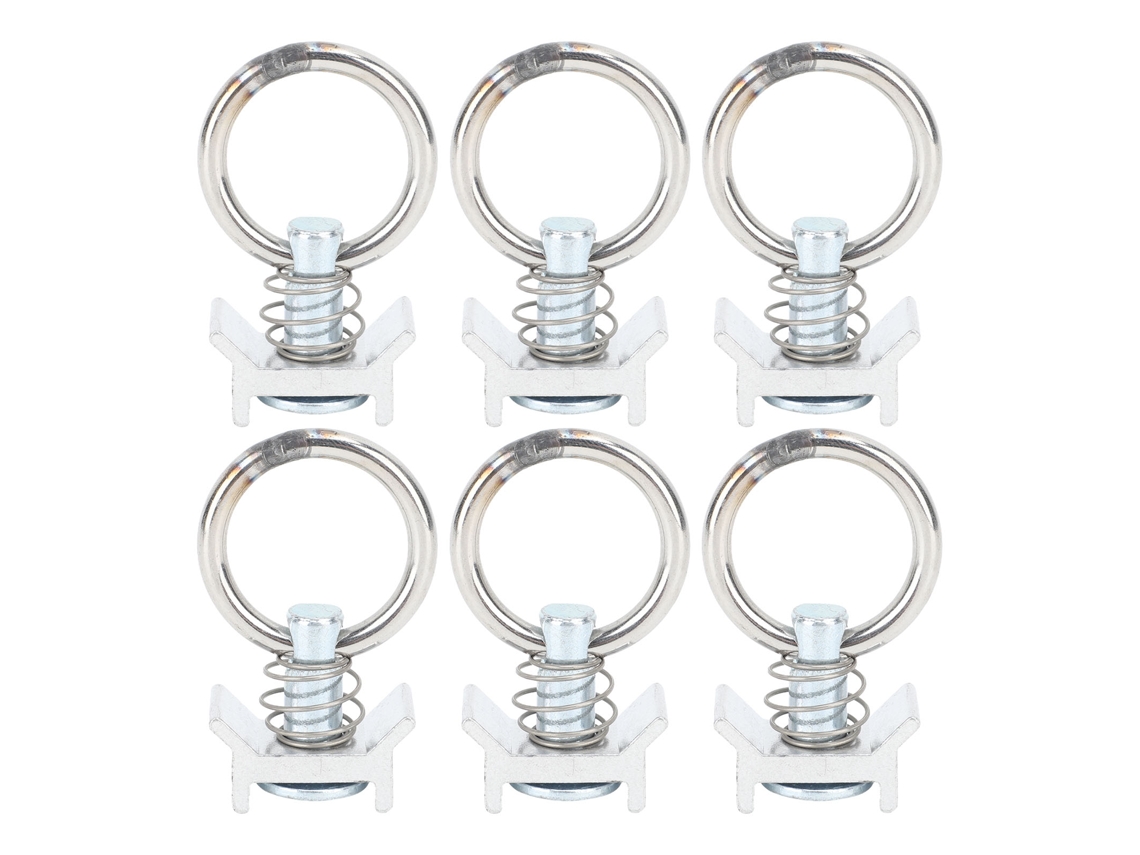6pcs Acessório Fixação L Track Anel Redondo Aço Inox