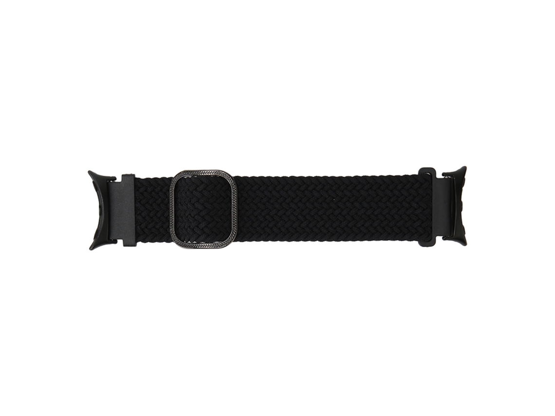 Pulseira de Relógio Tecida Trançada Ajustável para Pixel Watch Preta