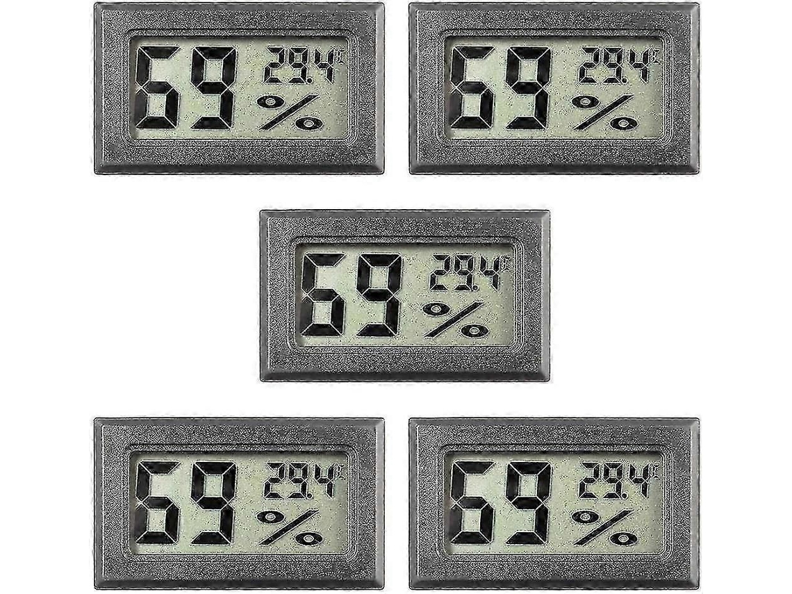 Kit Com 5 Mini Higrômetros Digitais Pequenos, Termômetros E Higrômetros Com Monitor Lcd Para Ambientes Internos (2025)