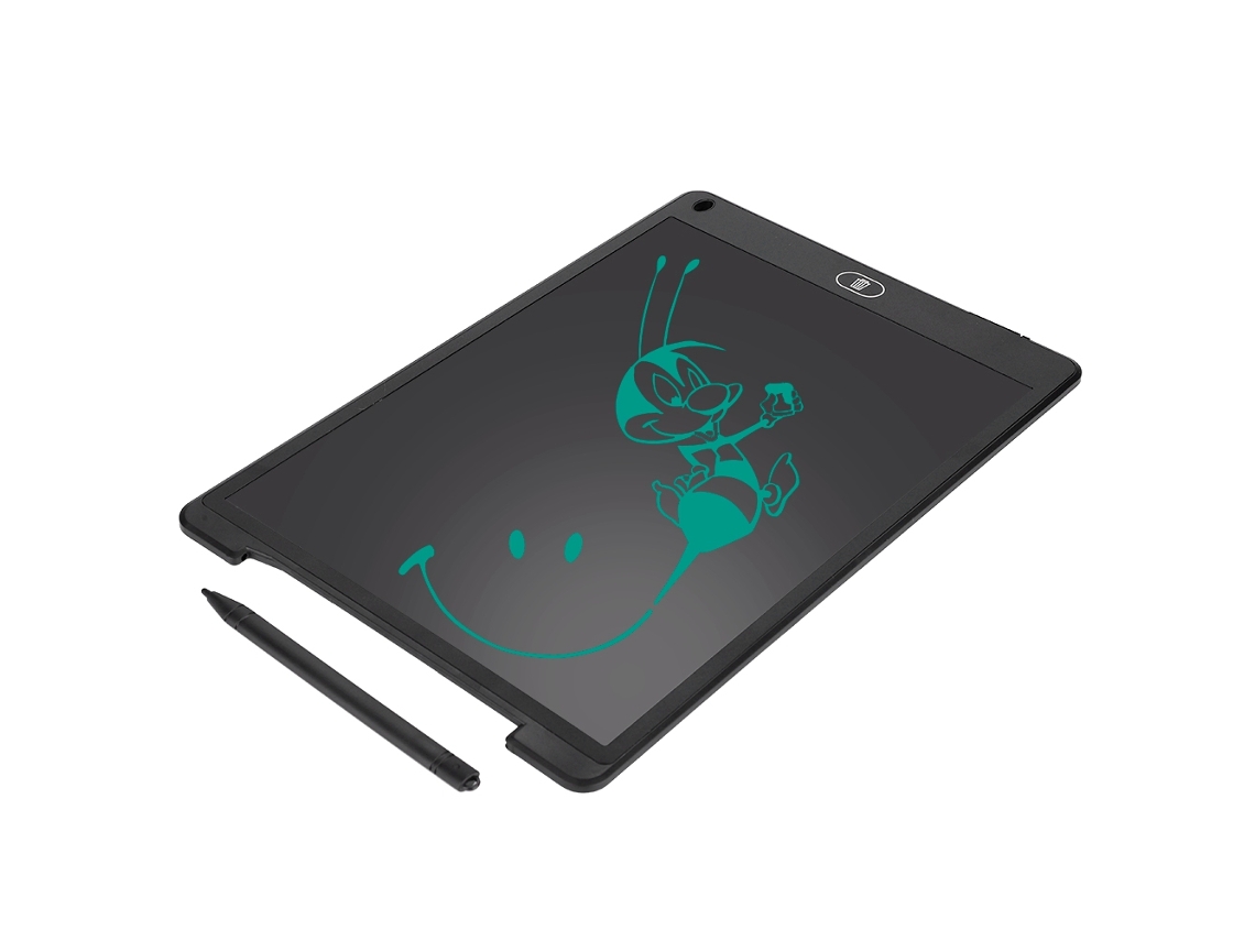 Tablet De Escrita Para Escrita À Mão E Desenho Livro Digital De Desenho Lcd De 12 Polegadas (preto Com Bateria Enviada)