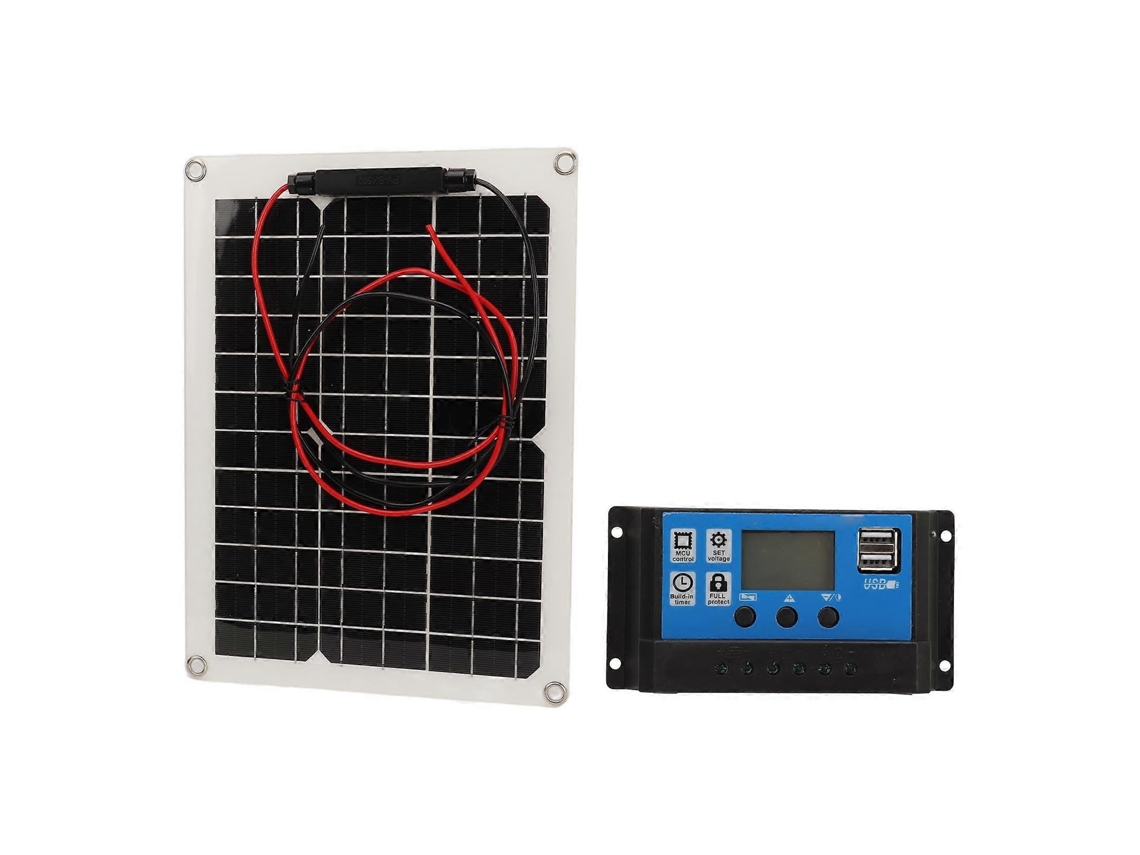Kit De Painel Solar De Alta Eficiência 15w Dc 12v 24v 50a Ip67 E Controlador De Carga Para Rv Camper Van Olysi Shop