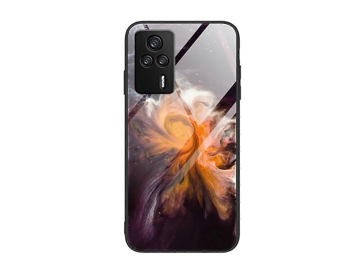 Capa De Celular Xiaomi Redmi K60e Em Vidro Com Padrão De Mármore