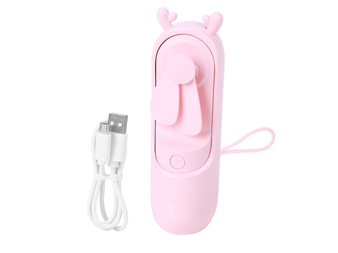 Venteador Portátil Usb Elétrico Estilo Fofo Viagens e Casa