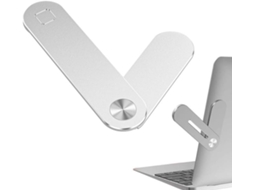 Suporte magnético para laptop, suporte duplo para laptop, suporte lateral ajustável para celular, roxo