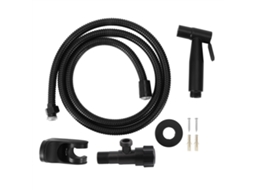 Kit Pulverizador Bidet Rosca G1/2 Aço Inox Preto Estilo a