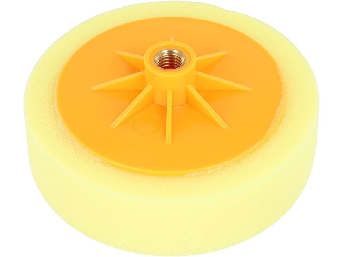 Boina De Polimento Amarela 150 Mm Com Rosca 14 Para Amortecedor