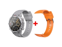 Smartwatch OD2 IPS com tela sensível ao toque, mostrador redondo, BT Connect, carregador sem fio, rastreador de fitness, esporte, prata
