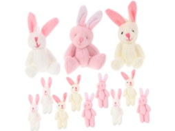 Conjunto De 15 Coelhinhos Pelúcia Pequenos Para Decoração Festas