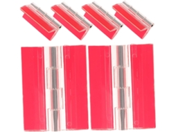 Conjunto De 6 Dobradiças Adesivas Transparentes Em Acrílico Para