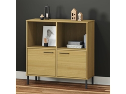 Vidaxl Estante C/ Pernas Metal 90x35x90,5 Cm Madeira Oslo Castanho