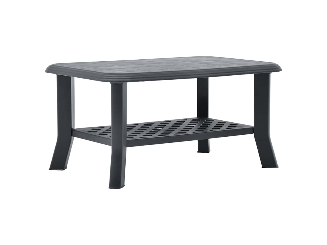 Vidaxl Mesa De Centro 90x60x46 Cm Plástico Antracite