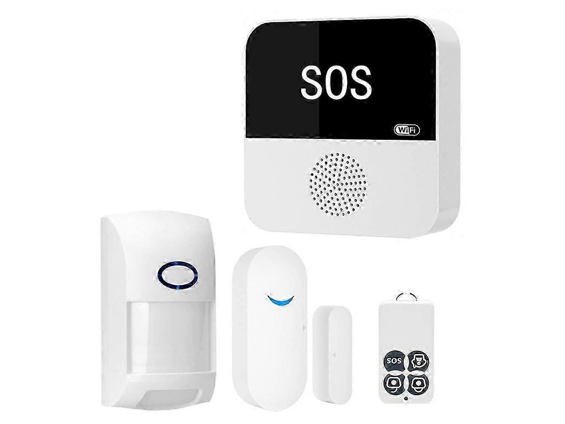 Gateway Inteligente Sem Fio Wifi Com Chamada De Emergência Sos, Alerta De Voz, Detector Infravermelho Magnético Antirroubo Para Portas. Perfeito.
