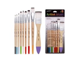 Conjunto De Pincéis De Nylon Adequados Para Pintura Acrílica, A Óleo E Aquarela.