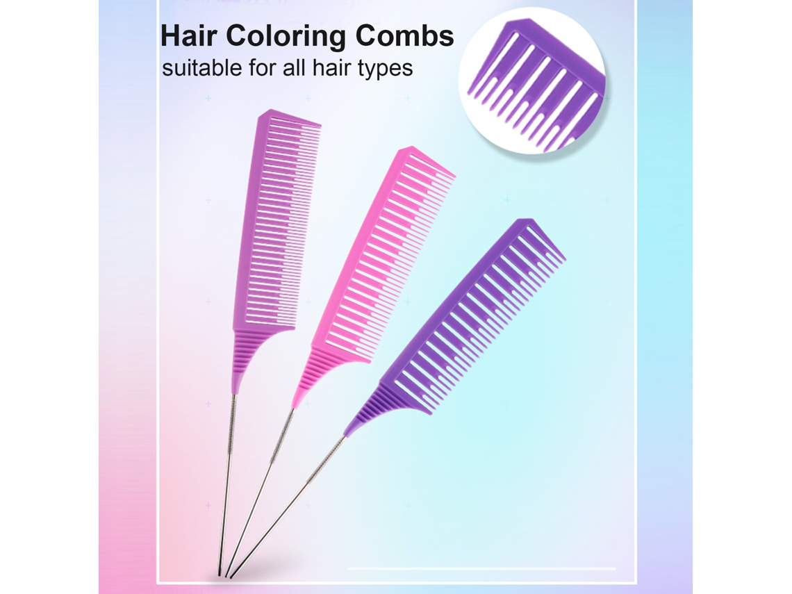 Kit De Pentes Ingrid Para Colorir E Estilo De Cabelo Com Punho De Aço Inoxidável Ideal Para Salão E Lar