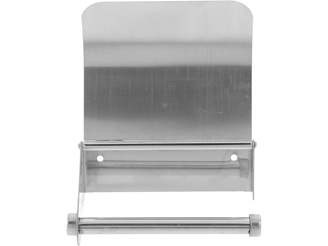 Porta-papel Higiênico Em Aço Inoxidável Prateado Com Design Refinado.