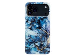 Capa Para Iphone 17 Pro Com Estampa De Mármore Em Tpu - Cinza