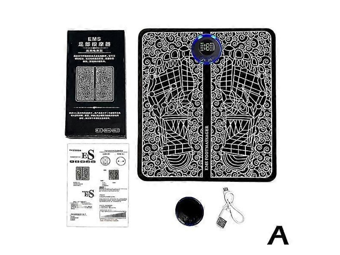 Massageador Elétrico Ems Para Os Pés Com Acupuntura E Massagem. Sem Controle Remoto. Tamanho Único.