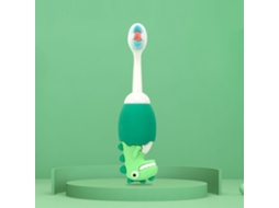 Cepillo De Dientes Para Niños Com Cerdas Suaves E Design Cartoon Limpeza Profunda Remoção De Manchas Verde