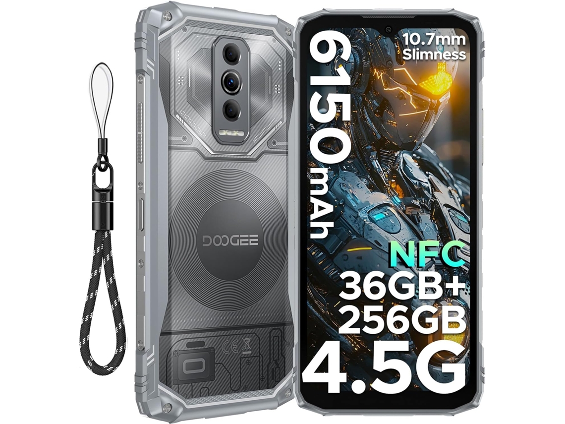 Smartphone Robusto Doogee Blade 10 Ultra Energy 36gb256gb 6.56 6150mah 64mp Android 15 Prata