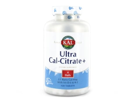 Suplemento Alimentar KAL Kal Ultra Cal Citrato + K2 120 Comp  46471 (120 cápsulas)