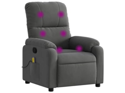 Massage Recliner Chair, Massage Recliner Chairs Vidaxl Cinzeto Microfibra