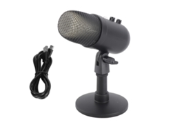 Aetheria microfone Usb Condensador com Controle de Ganho Girável 360° e Sistema de Processamento de Som para Pc