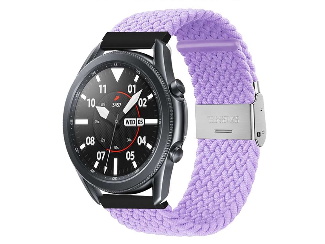 Bracelete Garmin Forerunner 735 Pulseira Entraçada Solo Loop Ajustável Roxo